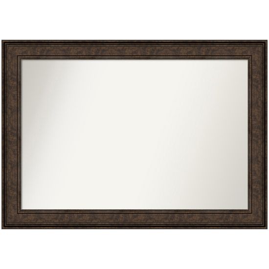 Picture of Amanti Art Non-Beveled Rectangle Framed Bathroom Wall Mirror, 29-1/2in x 41-1/2in, Ridge Bronze