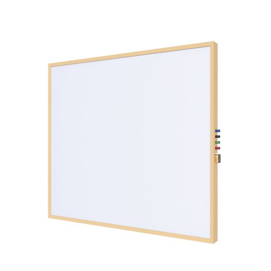 Picture of Ghent Impression Non-Magnetic Dry-Erase Whiteboard, Porcelain, 47-3/4in x 71-3/4in, White, Maple Wood Frame