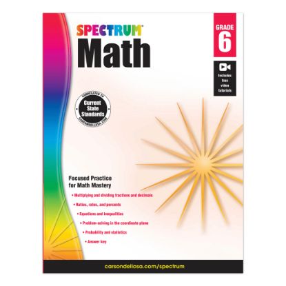 Picture of Carson-Dellosa Spectrum Math Workbook, Grade 6