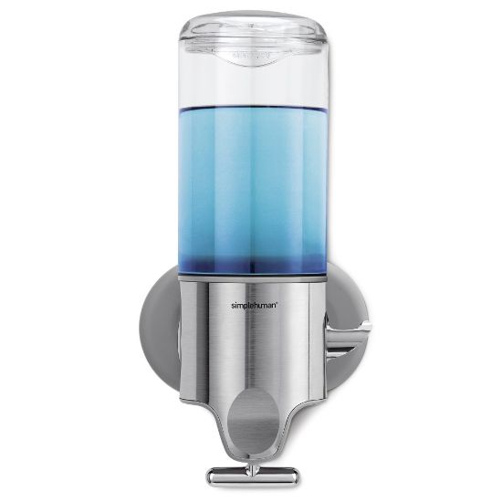 Picture of simplehuman Single Wall Mount Soap Pump, 15 Oz, Stainless Steel