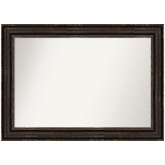 Picture of Amanti Art Non-Beveled Rectangle Framed Bathroom Wall Mirror, 30-1/4in x 42-1/4in, Stately Bronze