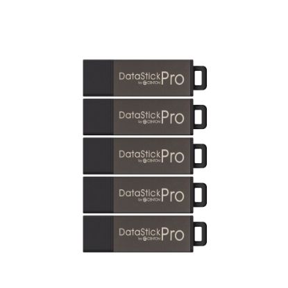 Picture of Centon DataStick Pro USB Flash Drives, USB 2.0, 8GB, Gray, Pack Of 5, S1-U2P5-8-5B