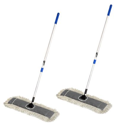 Picture of Alpine Cotton Floor Dust/Dry Mop Sets, 24in, Multicolor, Pack Of 2 Mop Sets