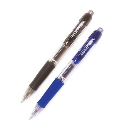 Picture of SKILCRAFT Vista Retractable Gel Pens (AbilityOne), Medium Point, 0.7 mm, Blue Barrel, Blue Ink, Pack Of 12