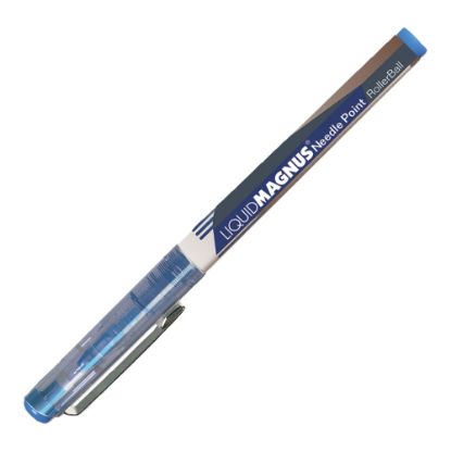 Picture of SKILCRAFT AbilityOne Free Ink Rollerball Needlepoint Pens, Fine Point, 0.5 mm, Blue, Pack Of 12 Pens