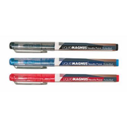 Picture of SKILCRAFT AbilityOne Free Ink Rollerball Needlepoint Pens, Fine Point, 0.5 mm, Black, Pack Of 12 Pens