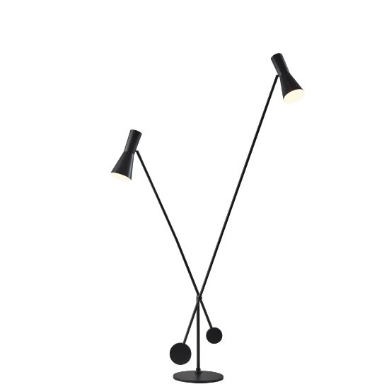 Picture of Adesso ADS360 Bond 2-Light Floor Lamp, 72-1/2inH, Black