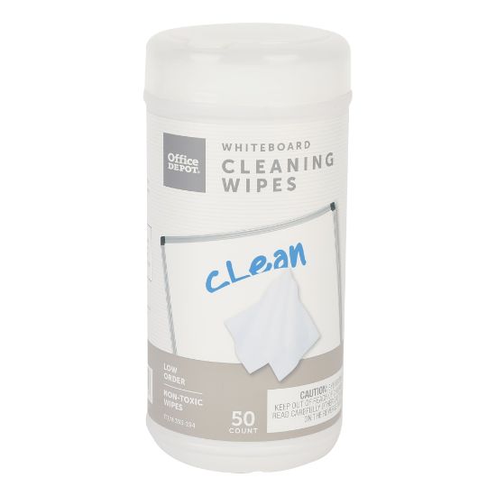 Picture of Office Depot Brand Dry-Erase Board Cleaning Wipes, 6in x 9in, Pack Of 50