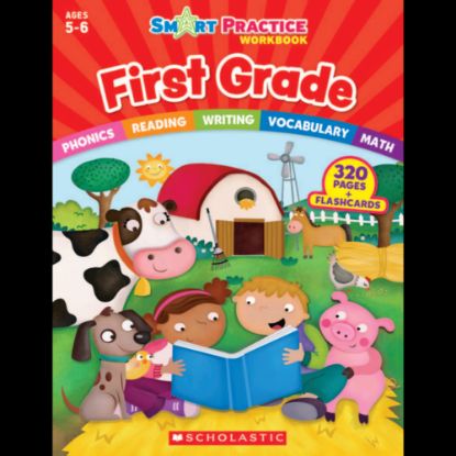 Picture of Scholastic Smart Practice Workbook With 48 Flash Cards, Grade 1