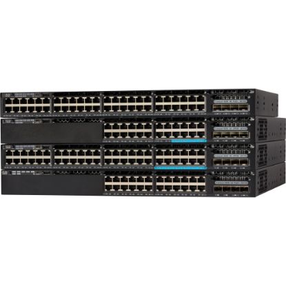 Picture of Cisco Catalyst 3650-12X48UQ-L Switch - 48 Ports - Manageable - 10 Gigabit Ethernet, Gigabit Ethernet - 10GBase-T, 10GBase-X, 10/100/1000Base-TX - 3 Layer Supported - Modular - Optical Fiber, Twisted Pair - 1U High - Rack-mountable, Standalone