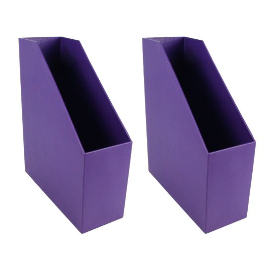 Picture of Romanoff Products Vertical Magazine Files, 11-1/2inH x 3-1/2inW x 9-1/2inD, Purple, Pack Of 2 Files