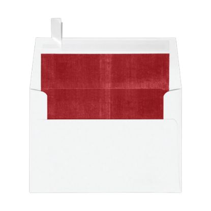 Picture of LUX Foil-Lined Invitation Envelopes A4, Peel & Press Closure, White/Red, Pack Of 500