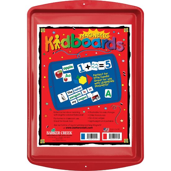 Picture of Barker Creek Magnets, Learning Magnets, Kidboard, 9inH x 13inW, Grades Pre-K-6, Red