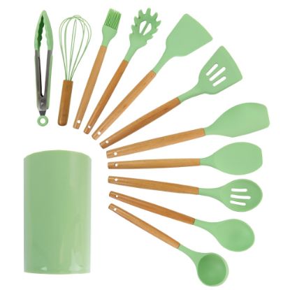 Picture of MegaChef Cooking Utensil Set, Mint Green, Set Of 12 Utensils