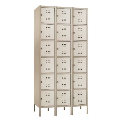 Picture of Safco Storage Lockers, 6-Box, Bank Of 3 Lockers, Tan