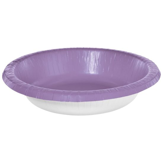 Picture of Amscan Paper Bowls, 20 Oz, Lavender, 20 Bowls Per Box, Case Of 5 Boxes