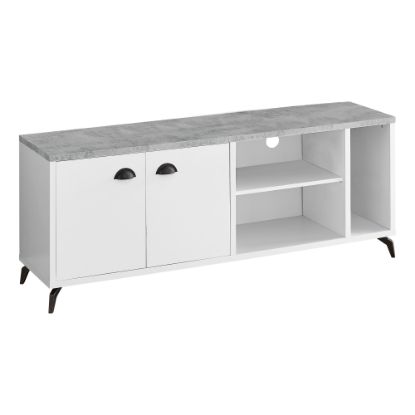 Picture of Monarch Specialties Danielle TV Stand For 58in TVs, White/Gray