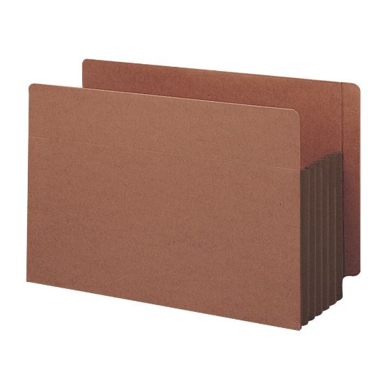 Picture of Smead Redrope Extra-Wide End-Tab File Pockets, Legal Size, 5 1/4in Expansion, 30% Recycled, Dark Brown, Box Of 10