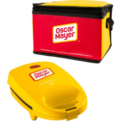 Picture of Oscar Mayer Sandwich Maker With Beverage Cooler Bag, 4-1/4in x 9-1/2in, Yellow