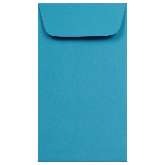 Picture of JAM Paper Coin Envelopes, #6, Gummed Seal, 30% Recycled, Blue, Pack Of 50 Envelopes