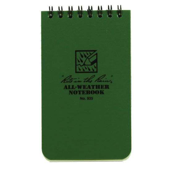 Picture of Rite in the Rain Tactical Pocket Notebook, 3in x 5in, Green