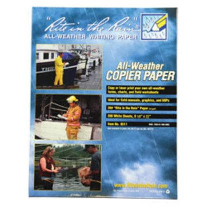 Picture of Rite in the Rain Tactical All-Weather Copy Paper, White, Letter (8.5in x 11in), 200 Sheets Per Pack, 20 Lb