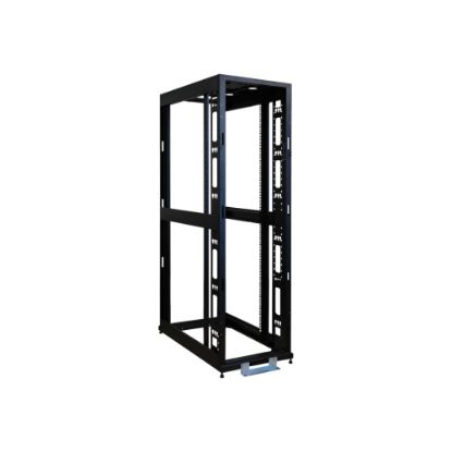 Picture of Tripp Lite 45U 4-Post Open Frame Rack Cabinet Square Holes 3000lb Capacity - Rack open frame - 4-post - black powder coat - 45U