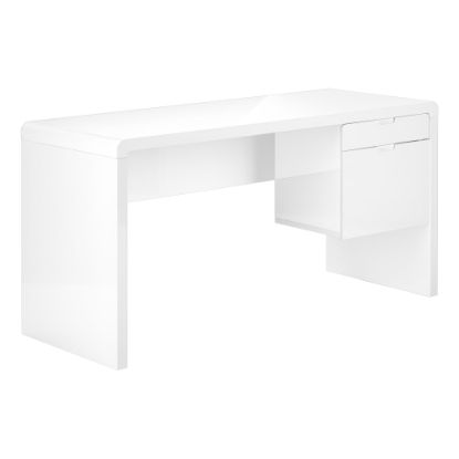 Picture of Monarch Specialties Rangel 60inW Computer Desk, Glossy White