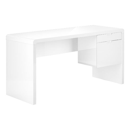 Picture of Monarch Specialties Rangel 60inW Computer Desk, Glossy White