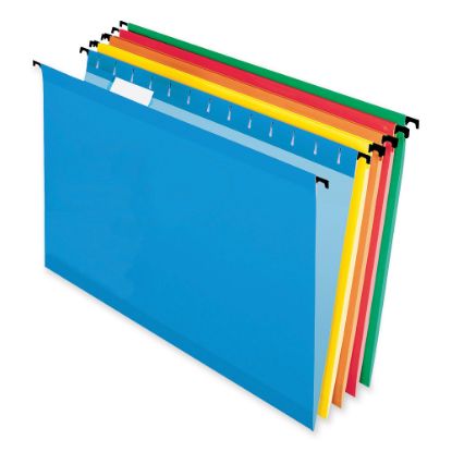 Picture of Pendaflex SureHook Reinforced Hanging Folders, Legal Size, Assorted Colors, 1/5 Cut, Box Of 20