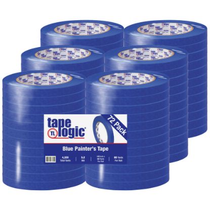 Picture of Tape Logic 3000 Painters Tape, 3in Core, 0.5in x 180ft, Blue, Case Of 72