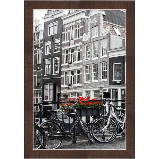 Picture of Amanti Art Narrow Picture Frame, 33in x 23in, Matted For 20in x 30in, Wildwood Brown