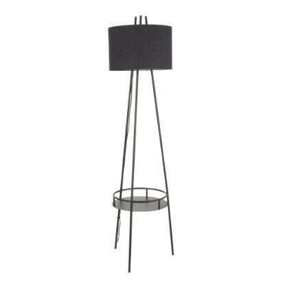 Picture of LumiSource Trident Floor Lamp, 67-3/4inH, Black