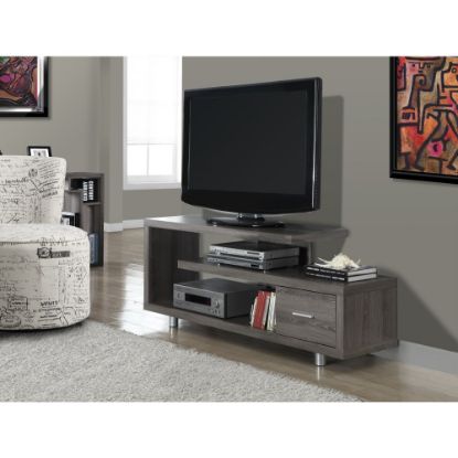 Picture of Monarch Specialties Art Deco TV Stand For TVs Up To 60in, Dark Taupe