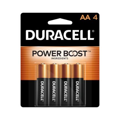 Picture of Duracell Coppertop AA Alkaline Batteries, Pack Of 4