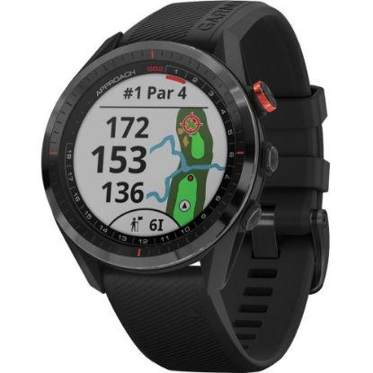 Picture of Garmin Approach S62 GPS Watch - Black - Black Band - Ceramic, Glass Bezel, Lens - Silicone Band - Water Resistant, Scratch Resistant - 164.04 ft Water Resistant