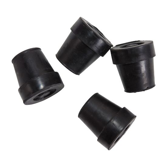 Picture of DMI Rubber Cane And Walker Quad Tips, #16, 1/2in, Black, Pack Of 4