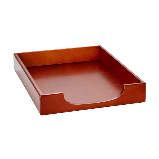 Picture of Rolodex Wood Tones Letter-Size Tray, Mahogany