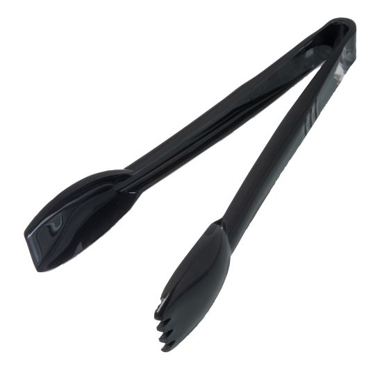 Picture of Carlisle Carly Acetate Salad Tongs, 9 1/16in, Black, Pack Of 12 Tongs