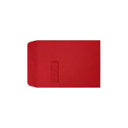 Picture of LUX #9 1/2 Open-End Window Envelopes, Top Left Window, Self-Adhesive, Ruby Red, Pack Of 50