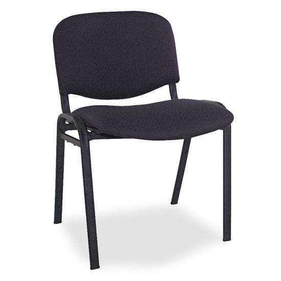 Picture of Alera Reception-Style Stacking Chairs, Black Fabric, Set Of 4