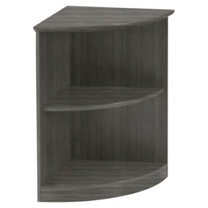 Picture of Mayline Medina 30inH 2-Shelf Open 1/4-Round Bookcase, Gray Steel