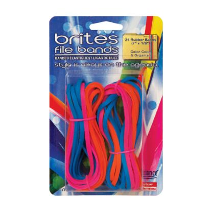 Picture of Alliance Rubber Brites File Bands, Assorted, Pack Of 24