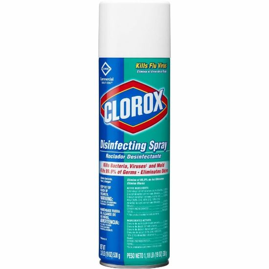 Picture of Clorox Commercial Solutions Disinfecting Aerosol Spray - Spray - 19 fl oz (0.6 quart) - Fresh Scent - 864 / Pallet