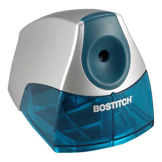 Picture of Stanley-Bostitch Personal Electric Desktop Pencil Sharpener, Blue/Silver