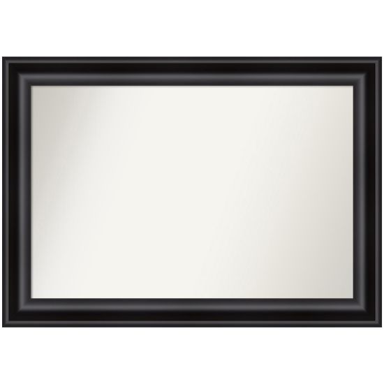 Picture of Amanti Art Non-Beveled Rectangle Framed Bathroom Wall Mirror, 29-3/4in x 41-3/4in, Grand Black