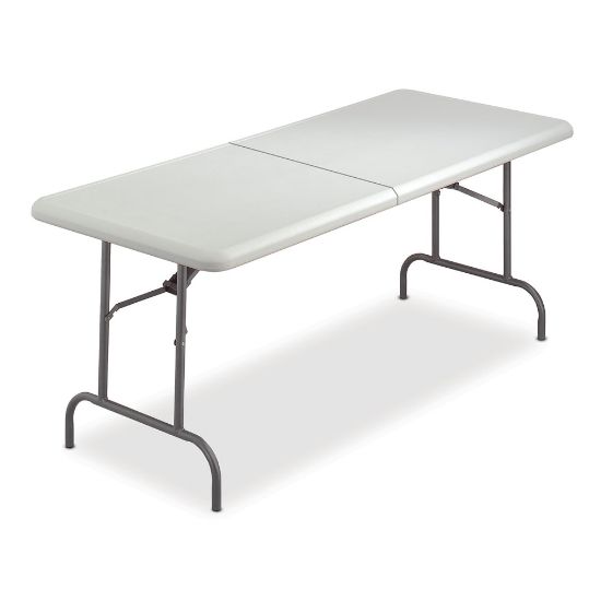 Picture of Iceberg Half-Folding Table, 60inW x 30inD, Platinum