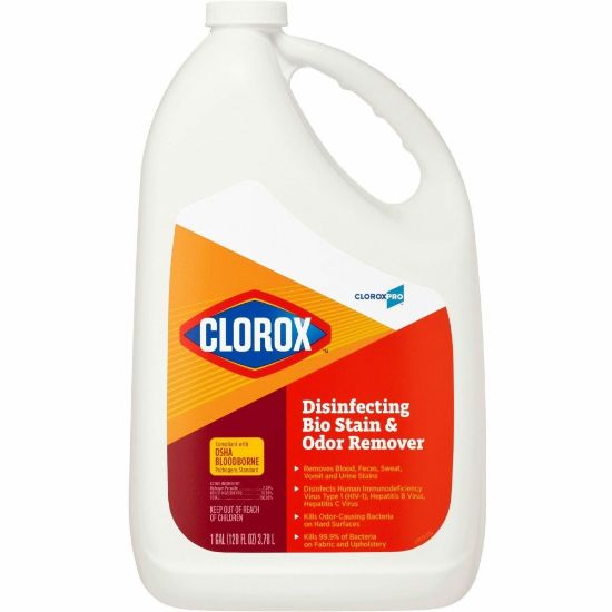 Picture of CloroxPro Disinfecting Bio Stain & Odor Remover Refill - 128 fl oz (4 quart) - 1 Each - Translucent