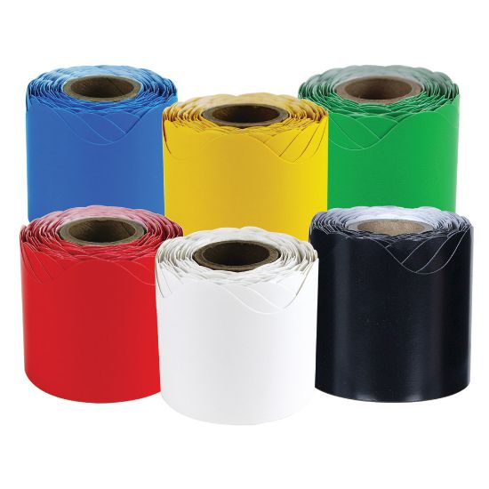 Picture of Carson-Dellosa Rolled Border Primary Color Set, 2 1/4in x 36ft, Multicolor