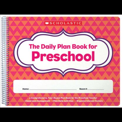 Picture of Scholastic Daily Plan Book For Preschool, 2nd Edition, 12in x 9 1/2in, Pink